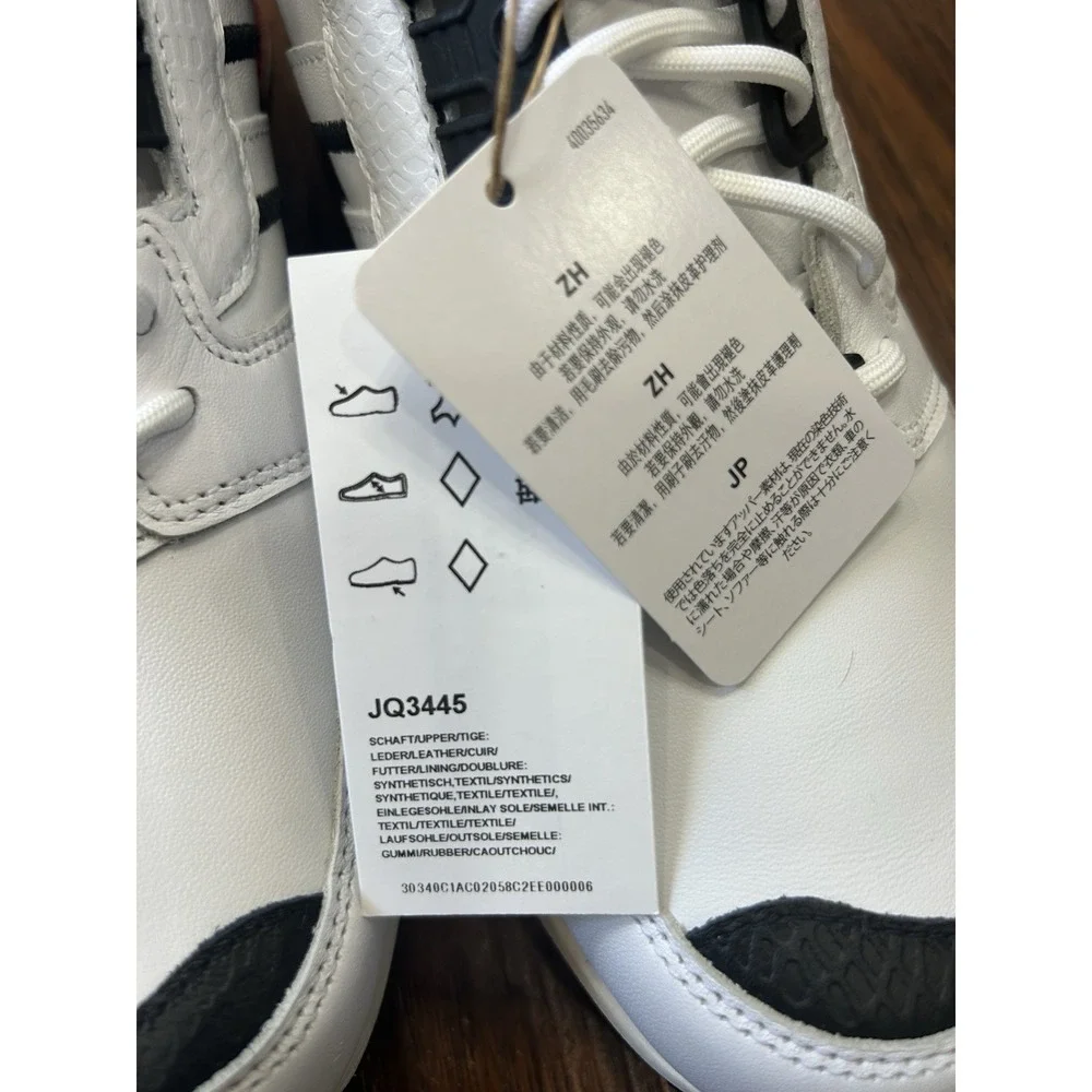 Adidas ZX 8000 JQ3445 White Black Red Spikeless Golf Shoes Mens 10 New With Tag